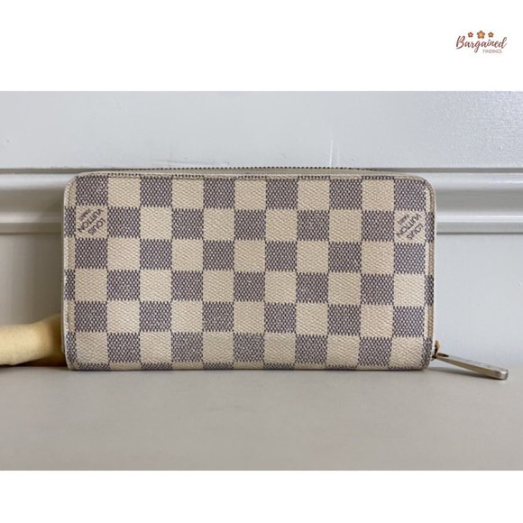 Authentic Louis Vuitton Damier Azur Canvas Leather Zippy Organizer Wallet CA1154 - Picture 3 of 12
